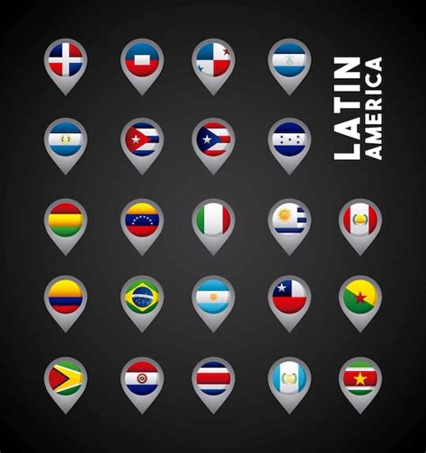 Países de américa latina Vector Premium
