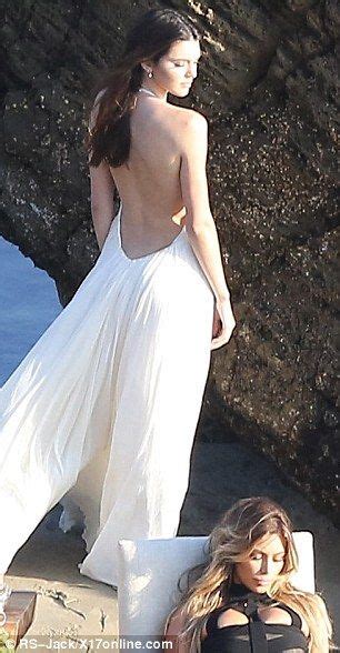 Kendall Jenner Poses In A Revealing White Backless Dress Celebrity