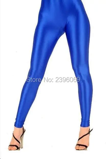 Lg64 Unisex Lycra Spandex Tights Solid Color Opaque Zentai Legging Fetish Wear Customize Size