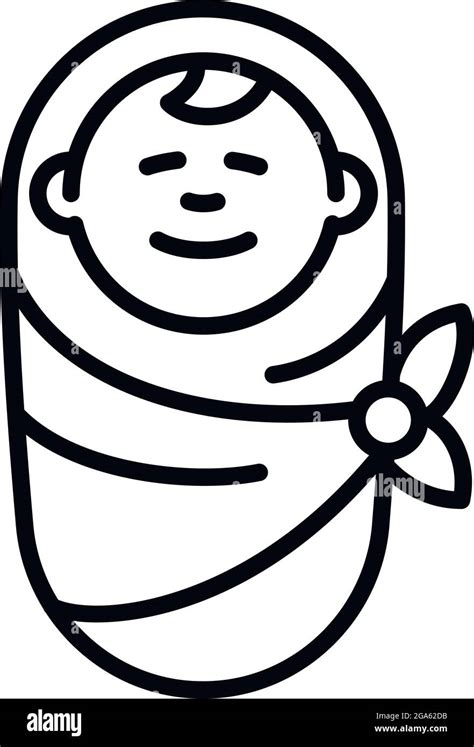 Newborn Baby Icon Outline Newborn Baby Vector Icon For Web Design