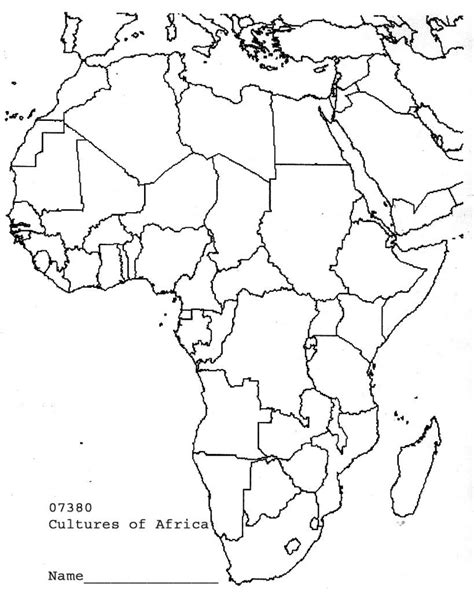 Blank Map Of Africa On White