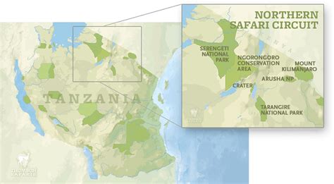 Northern Tanzania Safari Circuit Map Thomson Safaris