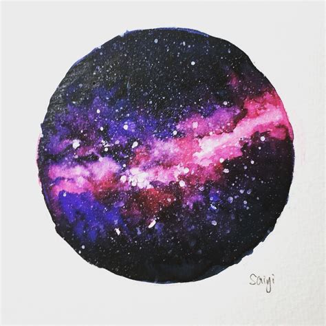 Galaxy Watercolor By Asai Watercolor Galaxy Art Tutorials Drawings