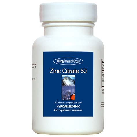 Buy Zinc Citrate 50mg 60 Capsules Supplement Online Spectrum Supplements