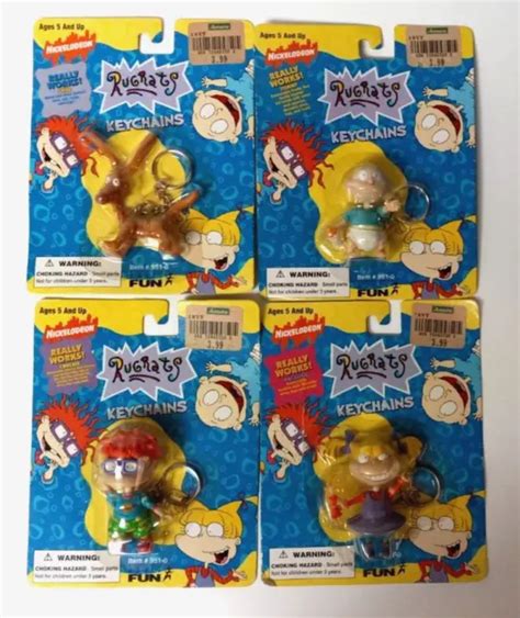 1997 Nickelodeon Rugrats Keychains Lot Of 4 New In Packages Vintage Basic Fun 3999 Picclick