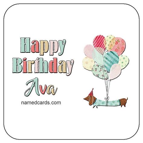 Happy Birthday Ava Card For Facebook Ava