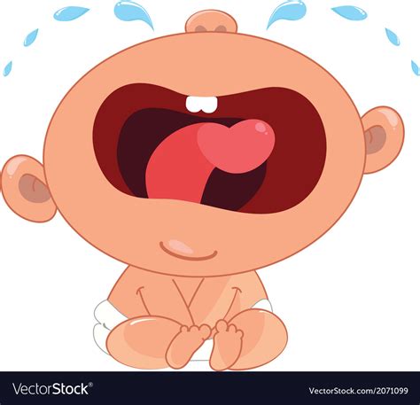 Baby Crying Royalty Free Vector Image Vectorstock