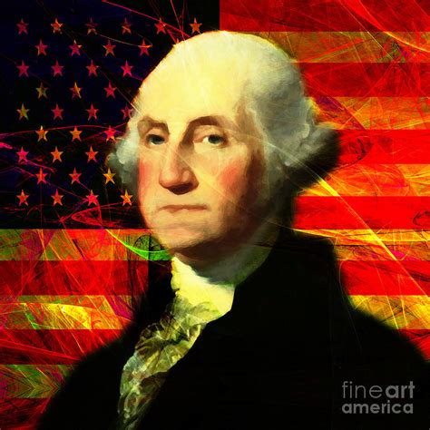 President George Washington V2 M20 Square Photograph By Wingsdomain Art