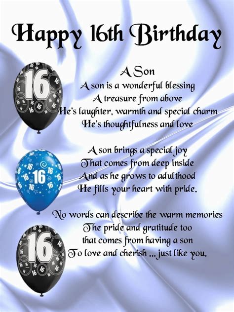 Happy 16th Birthday Quotes For Son Birthdaybuzz