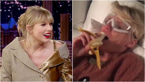 Post Surgery Taylor Swift Freaks Out Over A Banana