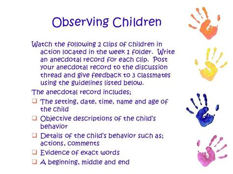 Back To Basics A Brief Summary Of Early Childhood Observation Methods