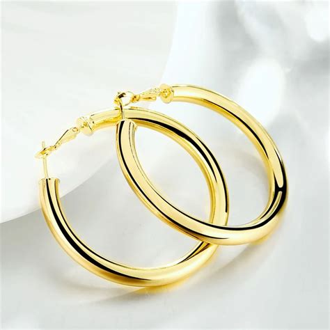 6 Style Women Gold Color Large Hoop Earrings Roundovalirregular Shape Big Gold Hoop Earrings