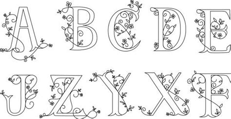 Hand Drawn Floral Alphabet Vector Vector Floral Vector Font Free