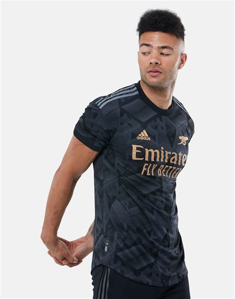 Adidas Adults Arsenal 2223 Authentic Away Jersey Black Life Style