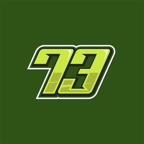 Premium Vector Racing Number 73 Logo Design Vector