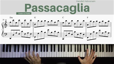 Passacaglia Handel Halvorsen Piano Tutorial Sheet Music Thien