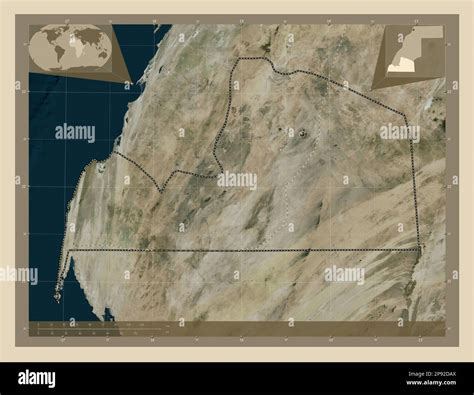 Aousserd Provincia Del Sáhara Occidental Mapa Satelital De Alta