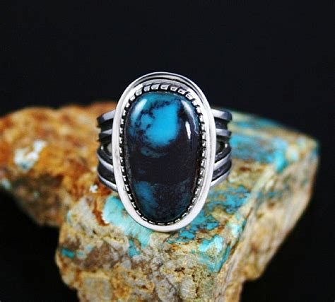 Tommy Jackson Rare Gem Grade Smoky Bisbee Turquoise Ring Turquoise Direct