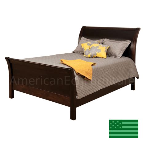 Amish Classic Sleigh Bed Usa Made Bedroom Furniture American Eco
