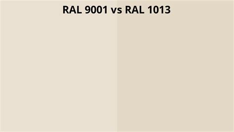 RAL 9001 Vs 1013 RAL Colour Chart UK