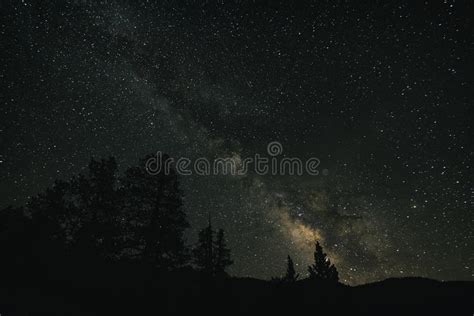 Night Sky In The Sierra Nevada Mountains Stock Photo Image Of High