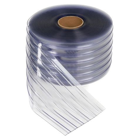 Tmi 12 X 150 X 110 Pvc Strip Curtain Bulk Roll Scratch Resistant Ribbed Clear