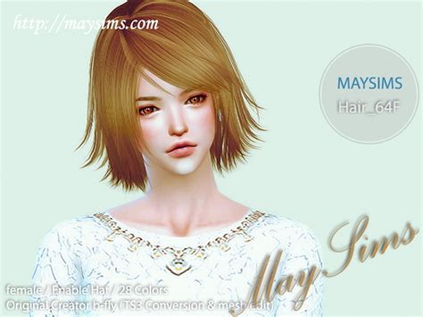 May Sims May Hairstyle 64f Sims 4 Hairs