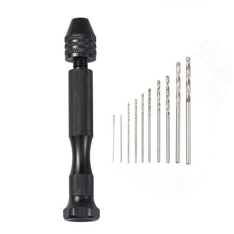 Pcs Mini Micro Twist Drill Bits Set Hand Pin Vise Tool For Wood