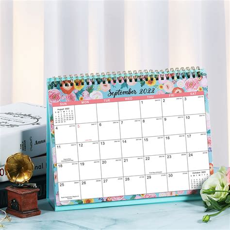 2022 Desk Calendar Standing Flip Calendar With Premium White Paper 105 X 1025 Jan Dec