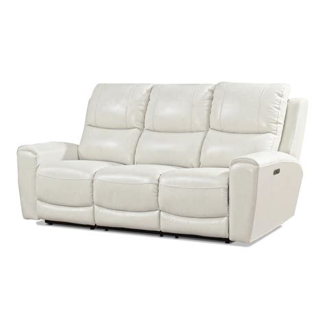 Steve Silver Laurel Ivory Leather Power Reclining Sofa Cymax Business