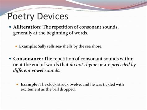 Examples Of Poetic Devices In Poems Slideshare