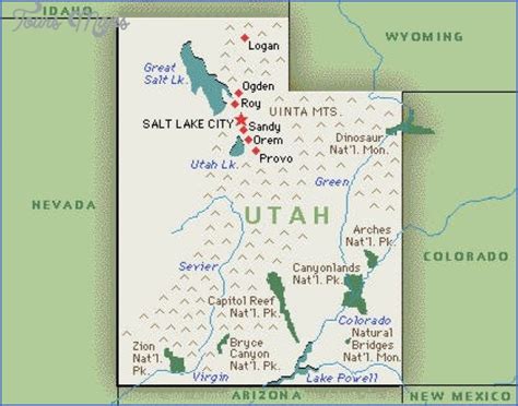 Zion Park Map Utah