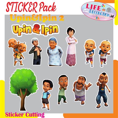 Jual Stiker Upin Ipin Versi 2 Sticker Pack Versi 2 Upin And Ipin