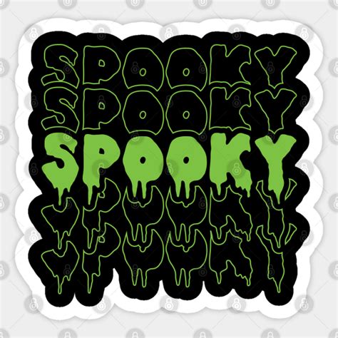 Spooky Halloween Typography Text Effect Horror Sticker Teepublic