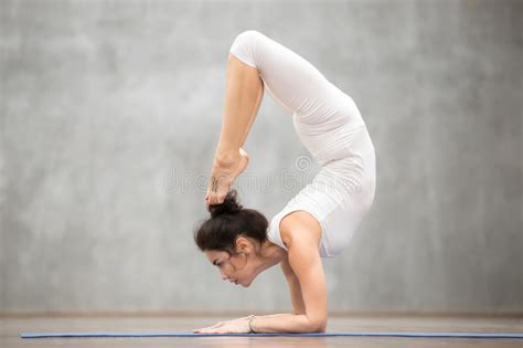 Beautiful Yoga Scorpion Pose Stock Image Image Of