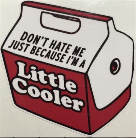 Large 5” Dont Hate Me Little Cooler Outdoors Red Decal Classic Igloo Funny Ebay