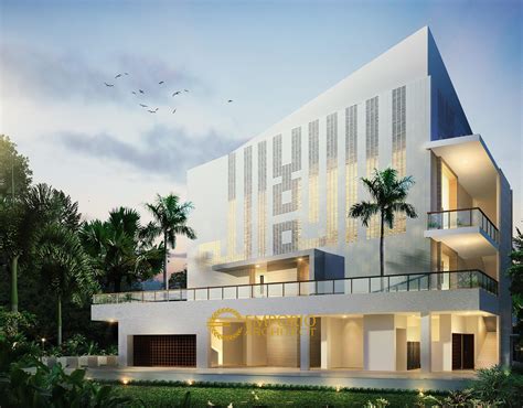Desain Masjid Lippo Village Modern 3 Lantai di Karawaci, Tangerang