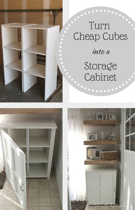 I knew we didn't have the space if you know me, i saw the cubby storage and immediately fell in love. DIY Storage Cabinet Using Cheap Cube Units | Simply ...