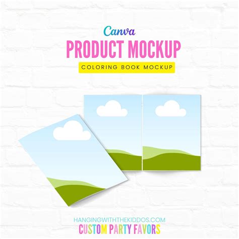 Coloring Book Mockupcanva Template Hanging With The Kiddos
