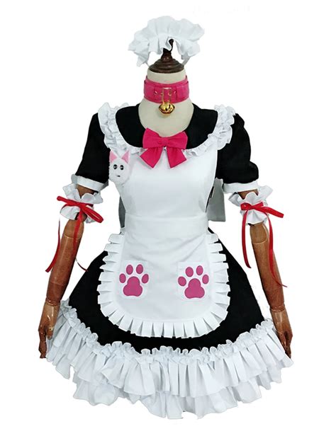 Fate Grand Order Fgo Tamamo Cat Maid Dress Servant Uniform Cosplay Costume Set On