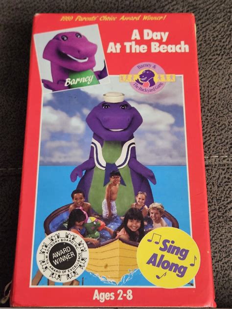 Barney A Day At The Beach Vhs 1989 Rare Barney Sing Along With