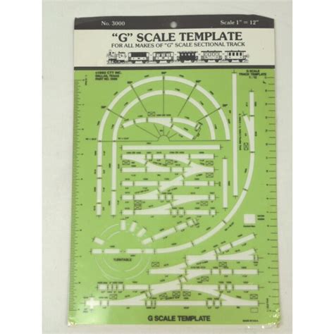 Ctt Inc No 3000 G Scale Track Template