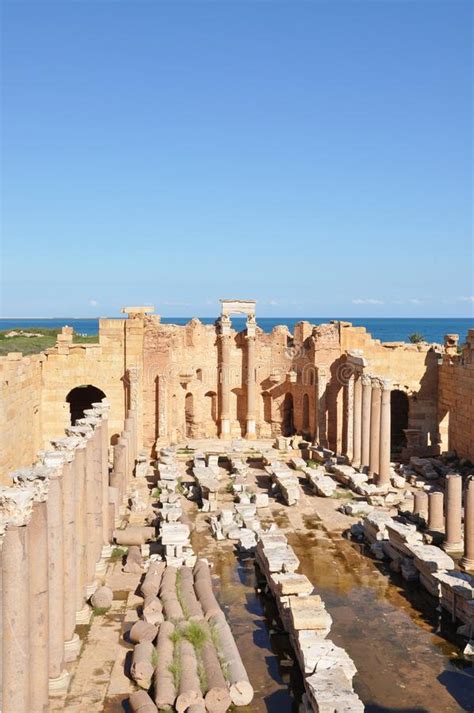 The Ruins Of Leptis Magna In Khoms Libya Editorial Image Image Of