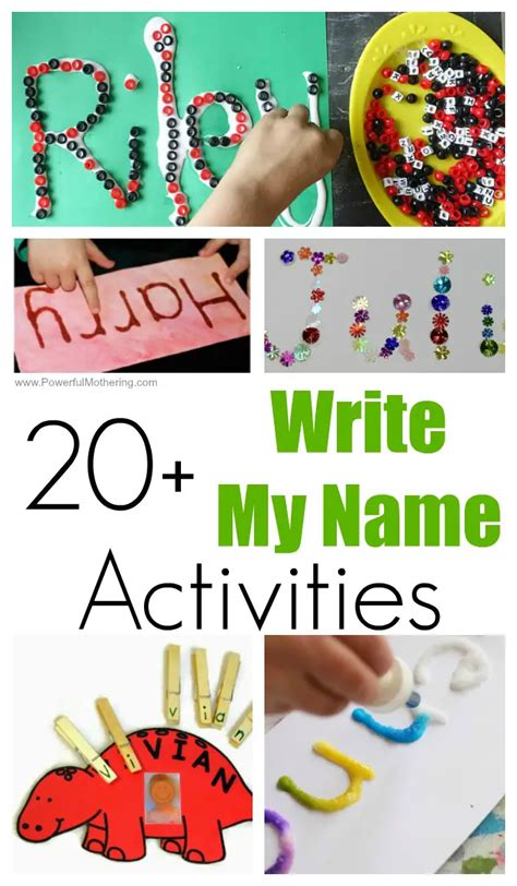 Name Activities For Kindergarten Kindergarten