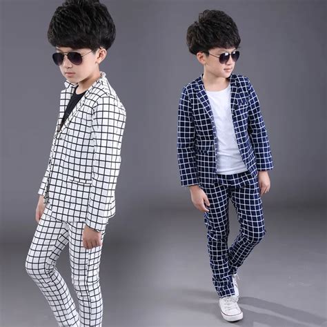 2015 Autumn Baby Boy Korean Childrens Plaid Suit For The Boy Gentleman