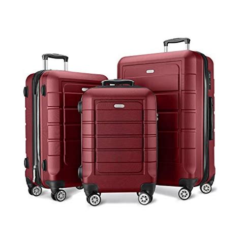 Showkoo Luggage Sets Expandable Pcabs Durable Suitcase Double Wheels