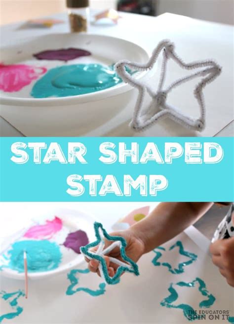 How To Make Your Own Star Shaped Stamp With Your Child Learn With Mochi