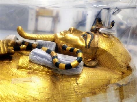 Tutankhamuns Gilded Coffin Leaves Its Tomb For The First Time Since