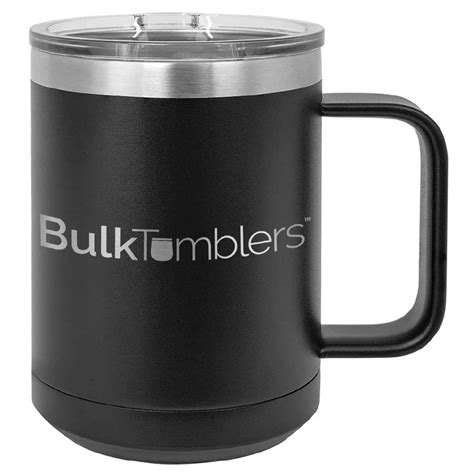 15 Oz Stainless Steel Insulated Coffee Mug Personalized Laser Engraved