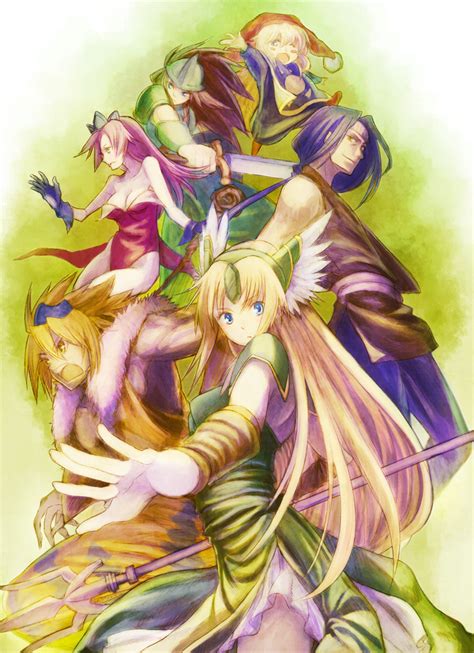 riesz angela charlotte hawkeye duran and 1 more seiken densetsu and 1 more drawn by akai